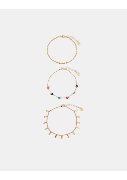 Boncuklu Çiçekli Hal Hal Set x 3 fiyatları