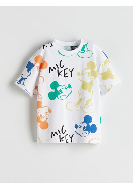 Yeni Sezon Mickey Mouse Baskılı Erkek Çocuk Tişört