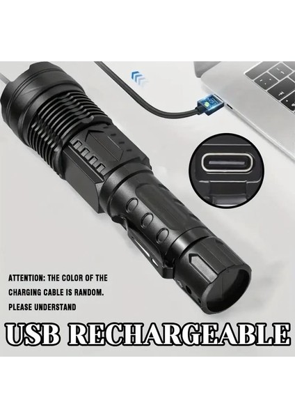 Lifeguard Profesyonel Ultra Güçlü Şarj Edilebilir El Feneri 17 cm indirimleri