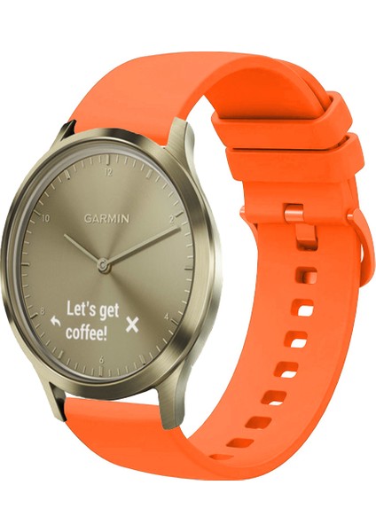 Garmin Vivomove Luxe , Style , Trend , Hr ile Uyumlu Kordon Jel Silikon Tokalı Kayış