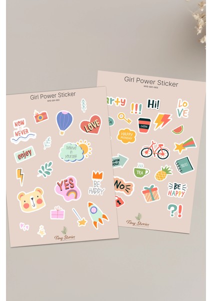 Girl Power Sticker - 2 Sayfa
