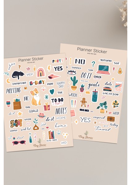 Planlayıcı Sticker Set - 2 Sayfa