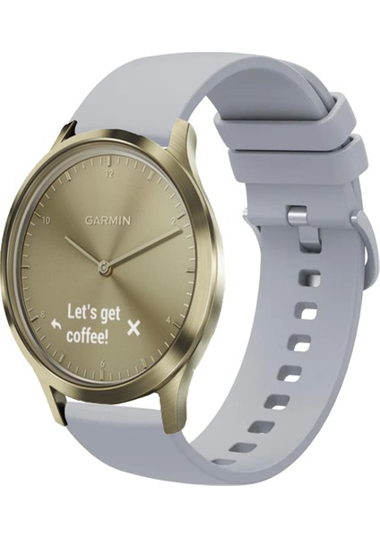 Garmin Vivomove Luxe , Style , Trend , Hr ile Uyumlu Kordon Jel Silikon Tokalı Kayış