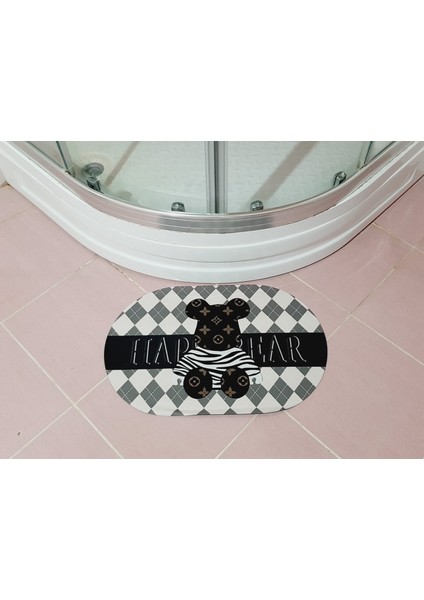 Sihirli Paspas Su Emici Kaymaz Tabanlı Abdest Banyo Duş Lavabo Paspası Tezgah Önü Paspas