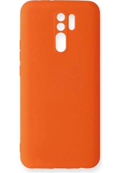 Xiaomi Redmi 9 Kılıf Nano Içi Kadife Silikon - Turuncu