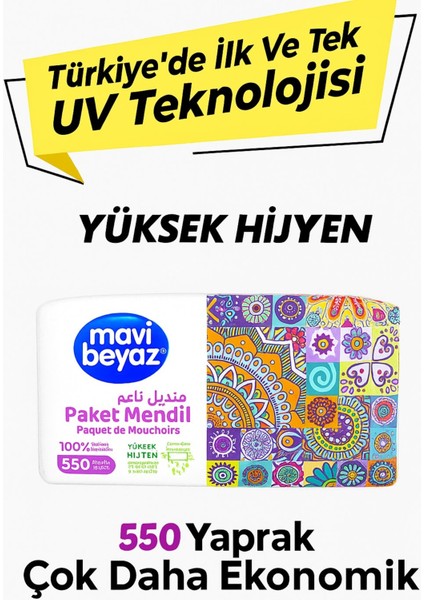 Pratik Paket Çek Kullan Mendil - Peçete 6X550 Yaprak modelleri