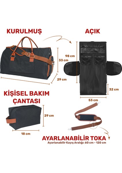 2’si 1 Arada Omuz Seyahat Çantası ve Elbise Çantası Katlanabilir, Ayakkabı Çantası, Çok Amaçlı Çanta fiyatları