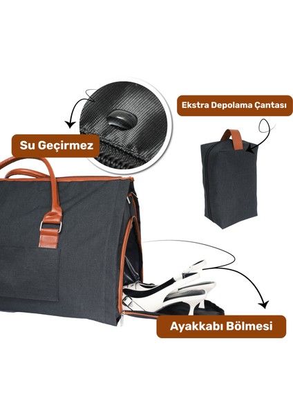 2’si 1 Arada Omuz Seyahat Çantası ve Elbise Çantası Katlanabilir, Ayakkabı Çantası, Çok Amaçlı Çanta fırsatları