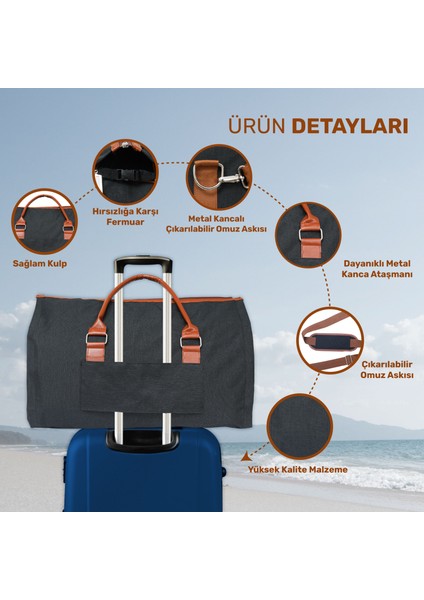 2’si 1 Arada Omuz Seyahat Çantası ve Elbise Çantası Katlanabilir, Ayakkabı Çantası, Çok Amaçlı Çanta indirimleri