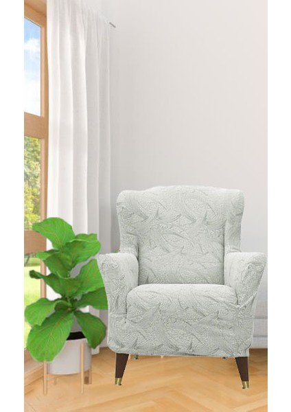 Jakarli Sahra Desen Tek Kişilik Koltuk Örtüsü, Berjer Kılıfı, Lastikli 1 Adet