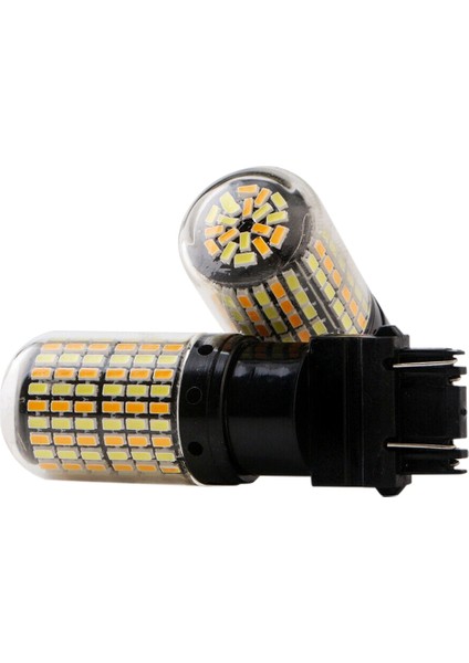2pcs 3757 3157 4157NA LED Ampul Geçiş Beyaz Amber Park Dönüş Sinyal Işığı (Yurt Dışından)