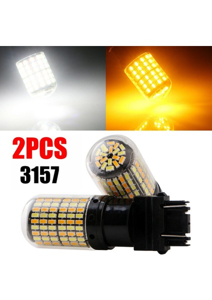 2pcs 3757 3157 4157NA LED Ampul Geçiş Beyaz Amber Park Dönüş Sinyal Işığı (Yurt Dışından) fiyatları