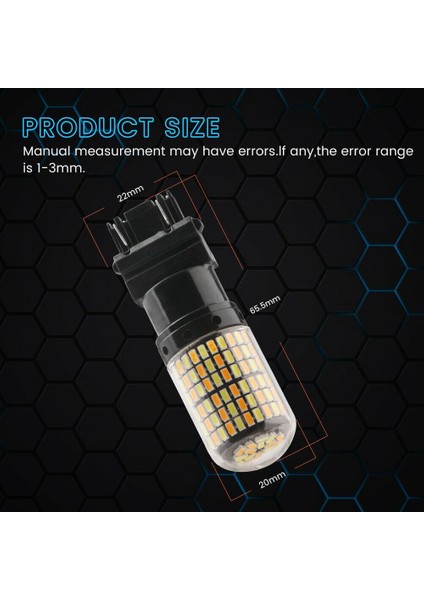 2pcs 3757 3157 4157NA LED Ampul Geçiş Beyaz Amber Park Dönüş Sinyal Işığı (Yurt Dışından) modelleri