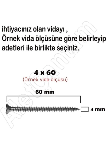 Sunta Vidası Ahşap Yıldız Ağaç Vida 4X70 -100 Adet Vida fiyatları
