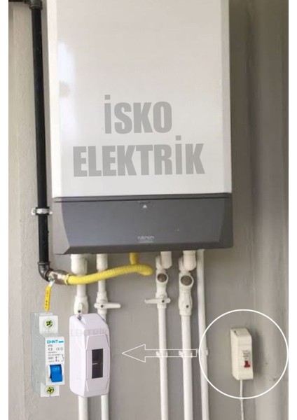 Kombi Doğalgaz Sigortası 2AMPER+TEKLI Kutusu Elektrik Sigortası Şalteri Takım Halinde Montaja Hazır fiyatları
