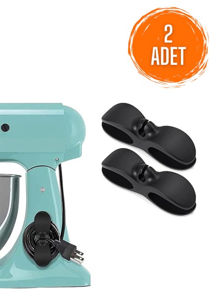 Kablo Tutucu 2 Adet Saklayıcı Gizleyici Klips Kordon Sarıcı Kablo Aksesuarı Düzenleyici Organizer Ka
