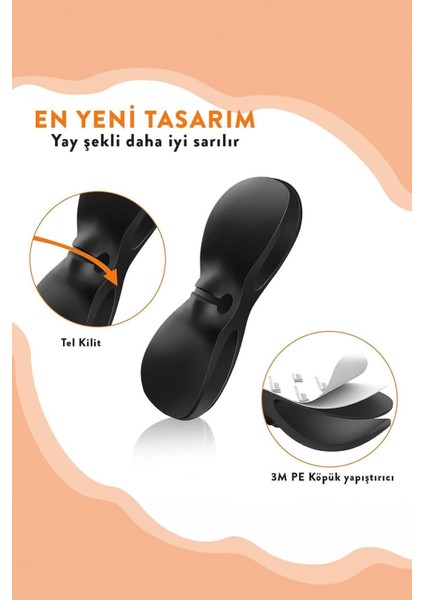 Kablo Tutucu 2 Adet Saklayıcı Gizleyici Klips Kordon Sarıcı Kablo Aksesuarı Düzenleyici Organizer Ka