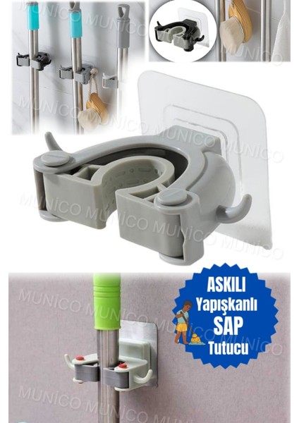 Paspas Süpürge Fırça ve Mop Askısı Sap Tutucu Mutfak Banyo Askı Temizlik Malzemesi Organizeri Kalite fiyatları