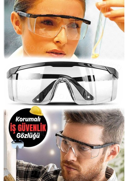 Laboratuvar Gözlüğü Güvenlik ve Dayanıklılık Için Esnek Plastik Çerçeve Iş Güvenlik Gözlüğü Koruyucu