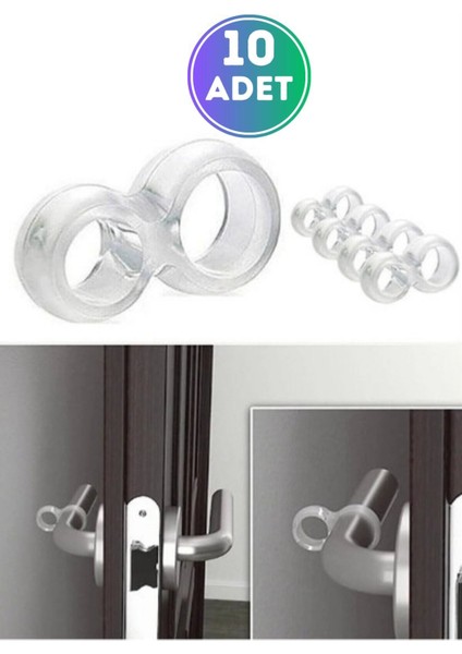 10 Adet Silikon Kapı Kolu Stoperi Kapı Kolu Tamponu