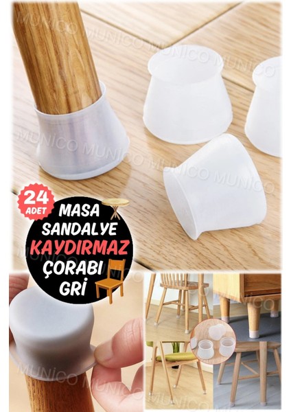 24 Adet Mobilya Silikon Koruma Kapağı Masa Sandalye Bacak Yuvarlak Kapak Zemin Koruyucu Ayak Koruma modelleri