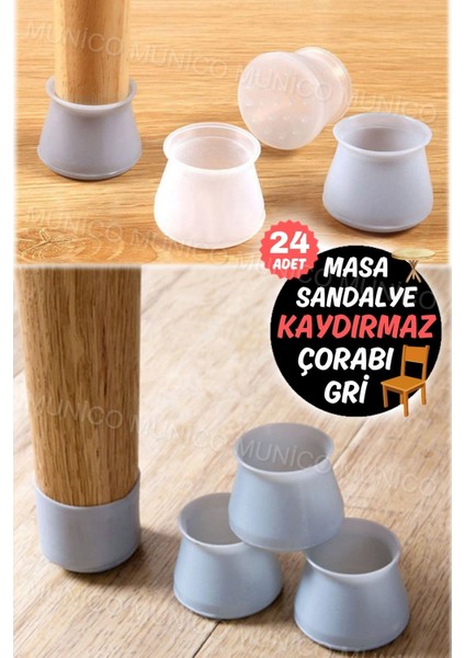 24 Adet Mobilya Silikon Koruma Kapağı Masa Sandalye Bacak Yuvarlak Kapak Zemin Koruyucu Ayak Koruma indirimleri