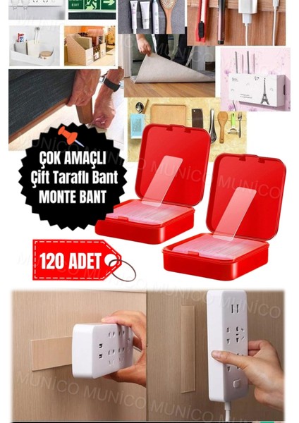 120 Adet Kiracılar Için Tablo Pano Vb. Yapıştırılabilir Çivi Yerine Kullanılan Bant Nano Iz Bırakmaz