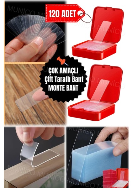 120 Adet Kiracılar Için Tablo Pano Vb. Yapıştırılabilir Çivi Yerine Kullanılan Bant Nano Iz Bırakmaz indirimleri