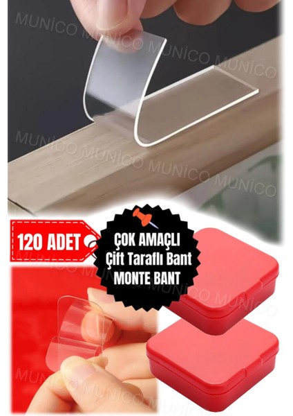 120 Adet Kiracılar Için Tablo Pano Vb. Yapıştırılabilir Çivi Yerine Kullanılan Bant Nano Iz Bırakmaz