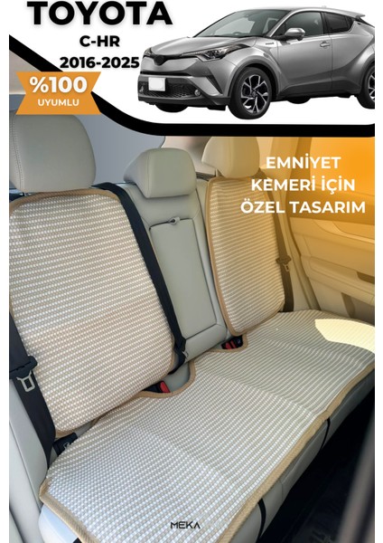 Terletmez Oto Koltuk Koruyucu Kılıf %100 Pamuk 5 Li Tam Set Krem Toyota C-Hr fiyatları