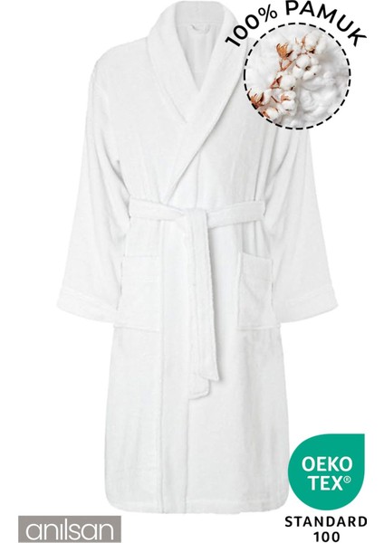 %100 Pamuk Bornoz - Şalyaka Otel Bornozu, Spa Için Ideal, Günlük Kullanıma Uygun