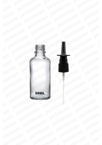 50ML Burun Spreyi Şişesi 50CC Nazal Burun Sprey Şeffaf Cam Şişe Kaliteli Siyah Sprey Şişesi 1 Adet 5