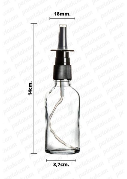 50ML Burun Spreyi Şişesi 50CC Nazal Burun Sprey Şeffaf Cam Şişe Kaliteli Siyah Sprey Şişesi 1 Adet 5 modelleri