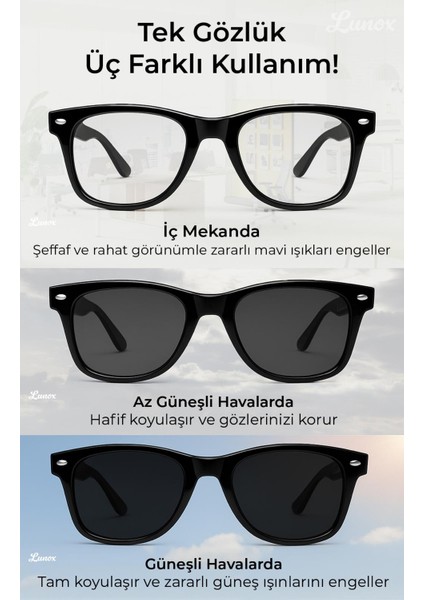 Bruno Fotokromik 2 'in 1 ( Mavi Işık Koruma ve Güneş ) Gözlük fiyatları