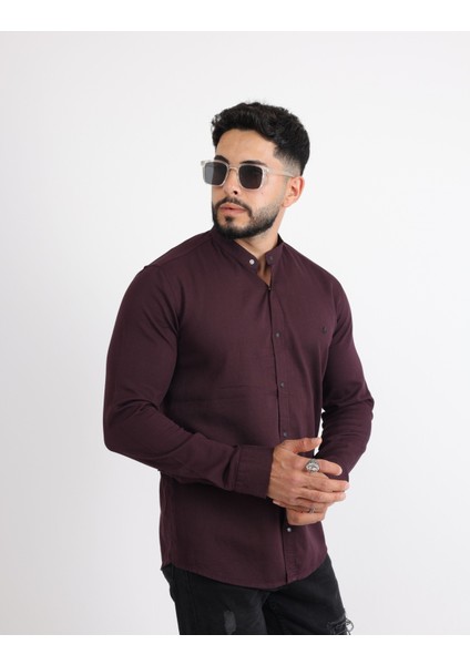 Likralı Pamuklu Armürlü Kumaş Casual Modern Erkek Gömlek fırsatları