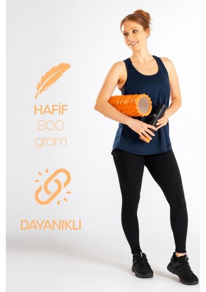Yüksek Yoğunluklu Pilates Köpük Masaj Rulosu – Hafif ve Dayanıklı Foam Roller Turuncu modelleri
