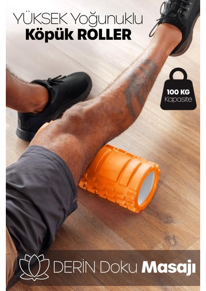 Yüksek Yoğunluklu Pilates Köpük Masaj Rulosu – Hafif ve Dayanıklı Foam Roller Turuncu indirimleri
