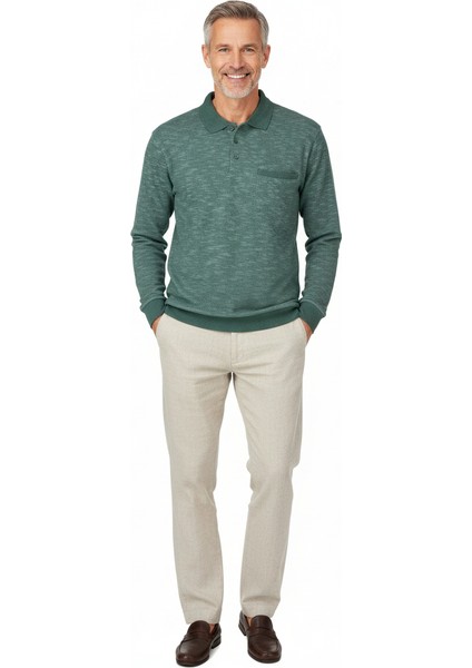 Erkek Kışlık Polo Yaka Kazak Pamuklu Örme Klasik Kırçıllı Selanik Düğmeli Fleto Cepli Rahat modelleri