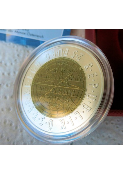 Austrıa Österreich 100 Shilling Millenium 2000 W/box & Certifacate Gümüş+Titan