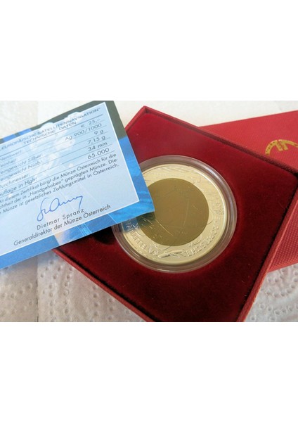 Austrıa Österreich 100 Shilling Millenium 2000 W/box & Certifacate Gümüş+Titan modelleri