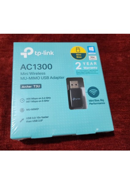Tp-Lınk Archer T3U Nano AC1300 Kablosuz USB Adaptör