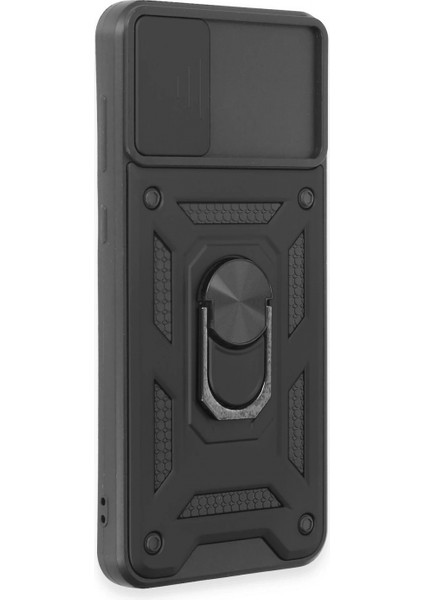 Samsung Galaxy A04E Kılıf Pars Lens Yüzüklü Silikon - Siyah fiyatları