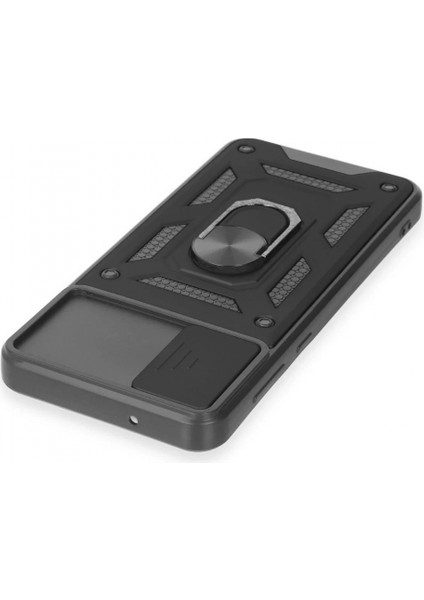 Samsung Galaxy A04E Kılıf Pars Lens Yüzüklü Silikon - Siyah fırsatları