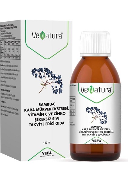 Venatura Sambu-C Kara Mürver Ekstresi Takviye Edici Gıda 150 ml