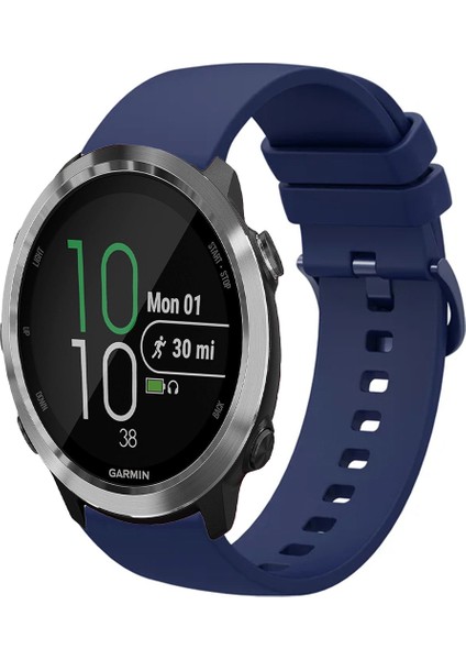 Garmin Forerunner 645 / 645 Music ile Uyumlu Kordon Jel Silikon Tokalı Kayış