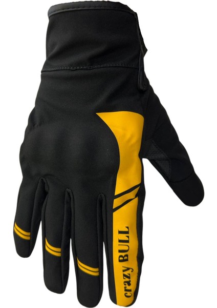 Crayzbull Eagle Sarı / Su ve Rüzgar Geçirmez Kışlık Erkek Motosiklet Eldiveni