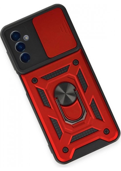 Samsung Galaxy A14 4g Kılıf Pars Lens Yüzüklü Silikon - Kırmızı fırsatları