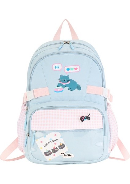 Yeni Büyük Kapasiteli Ortaokul ve Lise Öğrenci Okul Çantası Karikatür Sevimli Öğrenci (Yurt Dışından)
