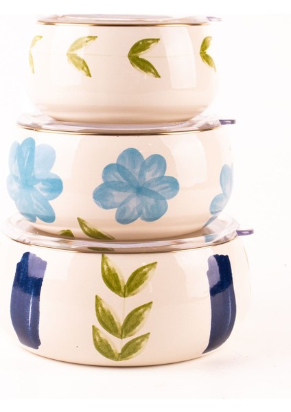 Bloom 3 Lü Emaye Saklama Kabı Takımı (Tüm Ocak Tiplerinde Kullanılabilir) fırsatları