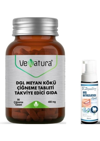 Venatura Dgl Meyan Kökü Çiğneme Tableti Takviye Edici Gıda 90 Adet - Diş Beyazlatıcı Köpük Hediye
